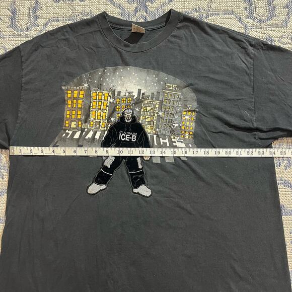 Vintage Platinum Ice B Shirt Mens 2XL Black Short Sleeve Rap Y2K - Picture 4 of 7